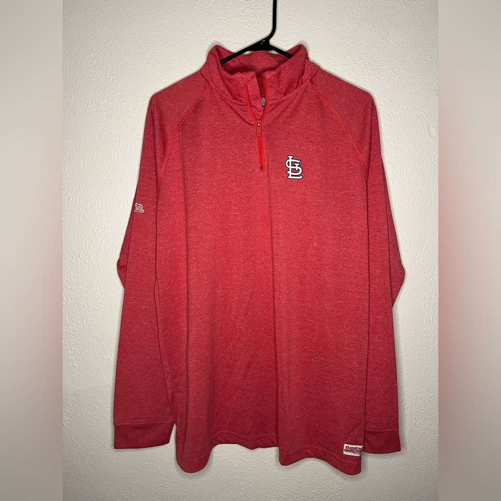 Men’s St Louis Cardinals MLB Stitches Quarter Zip Size M